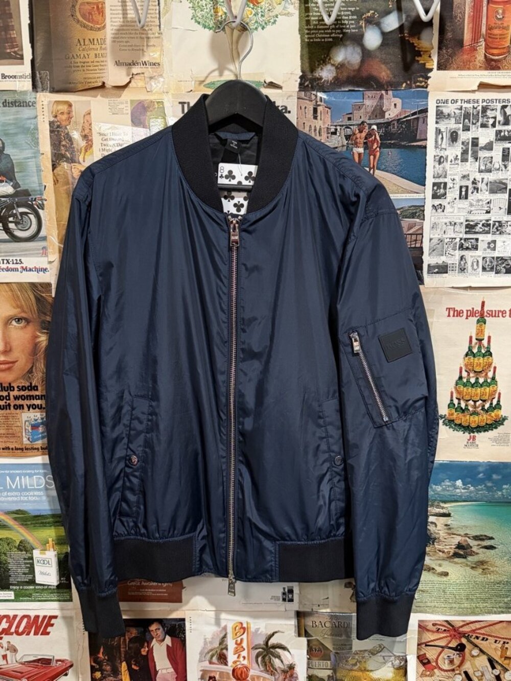Hugo Boss BOSS Bomber Jacket Navy US 38R EU 48 MA-1